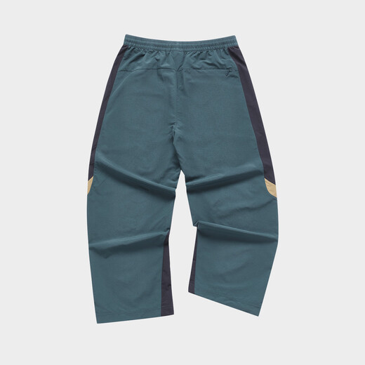 FILA Men's FUSION Series Sports Pants Men's Fashionable Retro Color Matching Loose Versatile Woven Trousers Jiangzi Dark Green M