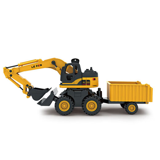 
Shantoulin Village Simulation Inertial Hand-Car Multifunctional Excavator Bulldozer Dumpling Truck Rocker Engineering Car June 1st Rod Multifunctional Excavator A Model 16864