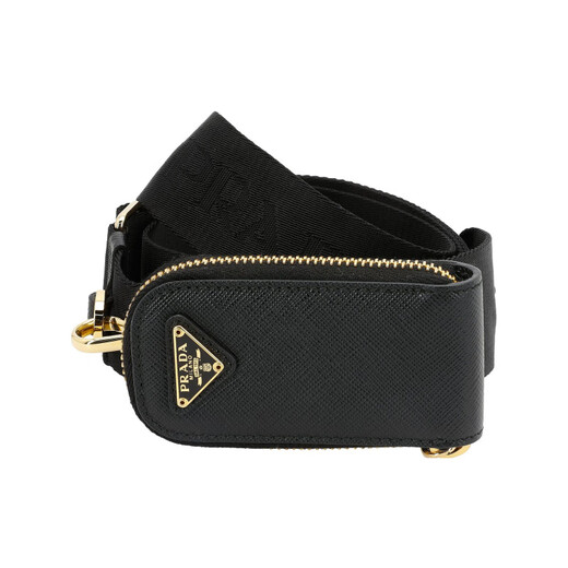 PRADA Crossbody Leather Handbag Regular Women's Black Basic Pack (Bag + Dust Bag)