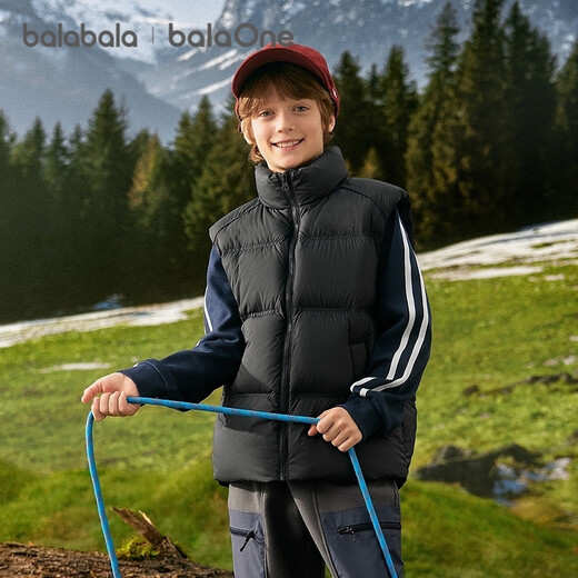 Balabala children's clothing children's down vest 2025 new winter clothing boys and girls parent-child clothing warm jacket down jacket simple and trendy