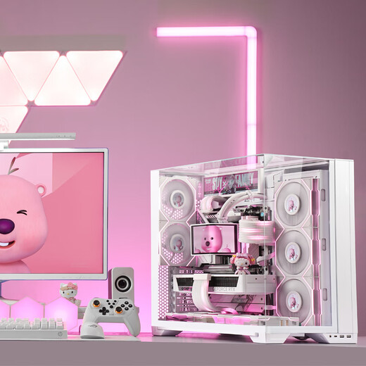 ASUS (ASUS) ASUS rog family bucket R7 9800X3D barebone host Lianli Bauhaus O11-VISION7800X3D without graphics card ASUS complete assembly computer 9700X barebone + 32G丨Configuration one