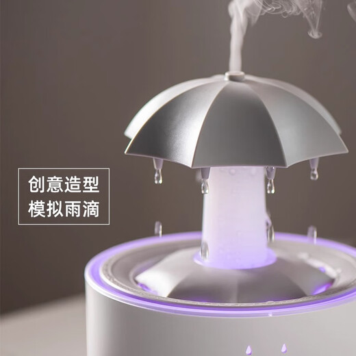 South Sandwich Aromatherapy Machine Automatic Fragrance Machine Rotating Umbrella Water Drop Aromatherapy Machine Automatic Fragrance Colorful Atmosphere Essential Oil Raining Sleep Aid Home Bedroom Humidifier Automatic Rotating Umbrella Black Power Plug + 1 Bottle of Essential Oil + Remote Control + Colorful