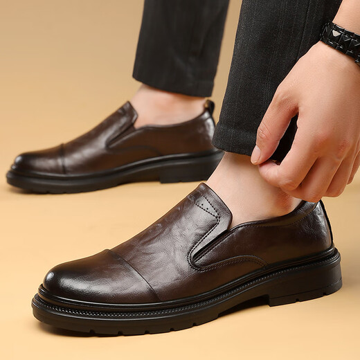Scarecrow (mexicain) 2025 Nouvelle entreprise de mode masculine Costume formel chaussures en cuir authentique cuir en cuir respirant décontracté sans glissement