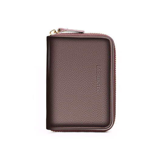 Old man's head men's card holder anti-degaussing and anti-theft brushed head layer cowhide bank card wallet driver's license vertical document bag