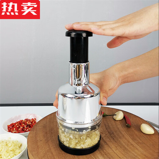 MZXM Japan imported quality stainless steel garlic paste, garlic cutting, garlic pounding, multifunctional manual garlic press, small garlic press, garlic press, garlic press artifact