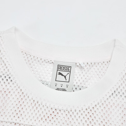 
Puma (PUMA) ROSE joint brand retro breathable basketball style short sleeveless T-shirt women's sports top 633804 Warm white-77 M (160/84A)