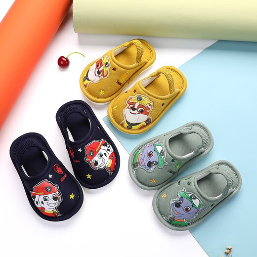 Paw Patrol Baby Slippers Autumn and Winter Children's Cotton Slippers Boys 1-3 Years Old 2 Non-Slip Soft Soled Infants and Toddlers Linen Hair Slippers 2038 Linen Paw Patrol Gray Archie 15.5 Inner Length 15.5 cm/180 Codes