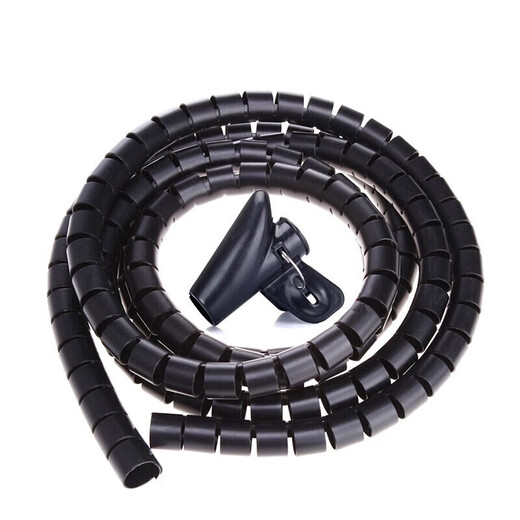 Host de herramientas informáticas Almacenamiento de cables/Administrador de cables Conducto para cables cubierto Conducto para cables Equipo médico de 26 mm Protección contra mordeduras de mascotas Se puede cortar a la medida necesaria para su uso Negro 1,5 metros de largo 26 mm de diámetro Incluye 1 clip para gestión de cables