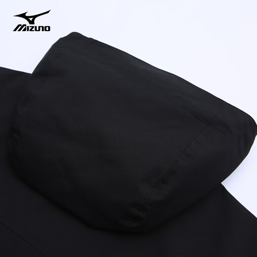 Mizuno Outdoor Jacket Men's Three-in-One Jacket Couple's Two-piece Hooded Windproof and Water-Repellent Mountaineering Jacket Obsidian Black 2XL