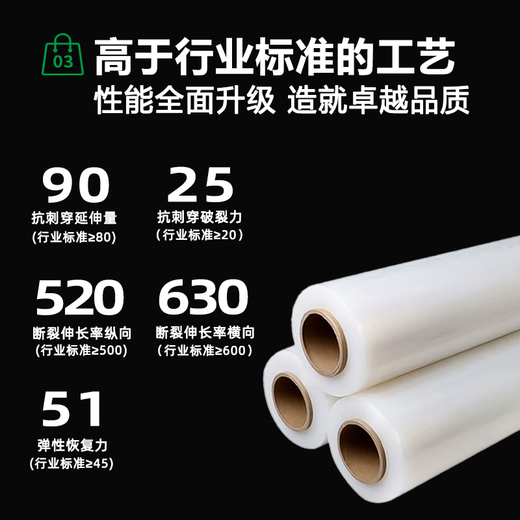 Green Orange Stretch Film Packing Film Industrial Use Width 50cm Long 450m Highly Adhesive Packing Film PE Stretch Film Packing Film Transparent Film Box Net Weight 16kg/Full Box 4 Rolls