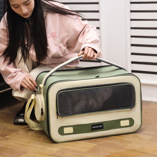 Xipi Dog Manufacturer Cat Bag Portable Foldable Large Capacity Breathable Four Seasons Pet Bag Green Foldable Breathable Style
