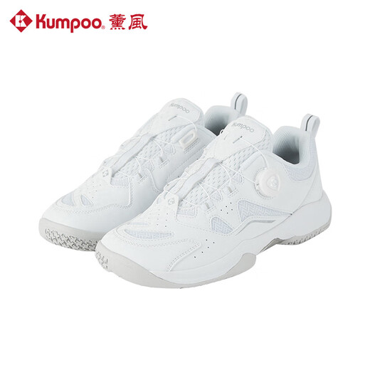 KUMPOO 2025 new badminton shoes for men and women D66 breathable, cushioning, anti-twist, anti-slip, light EVE sneakers, KUMPOO white/silver 39
