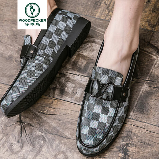 Zapatos de gorro de alta gama de pájaros carpinteros Nuevo estilo para hombres británicos para hombres, conducir zapatos de cuero de cara suave, peinado puntiagudo versátil 9759-9 marrón 38 disparado por zapatos de cuero talla