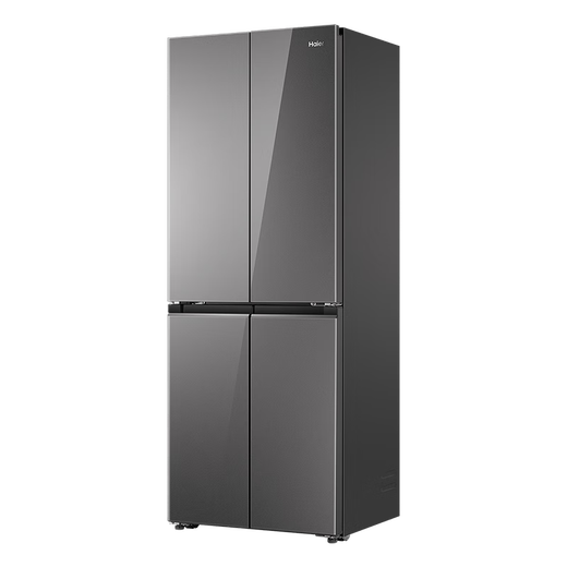 Haier Hemei series 415L cross-door refrigerator, ultra-thin zero-embedded refrigerator, 70 cm wide, first-class dual-frequency air-cooled EPP ultra-clean system refrigeration dry and wet storage technology 25-year new model 415L cross-door + active sterilization + ultra-thin zero-embedded + Boca gray