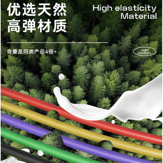 Shushe elastic rope fitness men's adjustable tension rope elastic band chest muscle abdominal muscle arm strength training device upgraded all-inclusive anti-breakage basic 9-piece set 70 pounds/