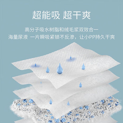 
Kaili urine separator pad baby urine separator pad newborn baby supplies diapers disposable diaper waterproof and breathable care mat bed [thickened quality] S code 80 tablets 330x250