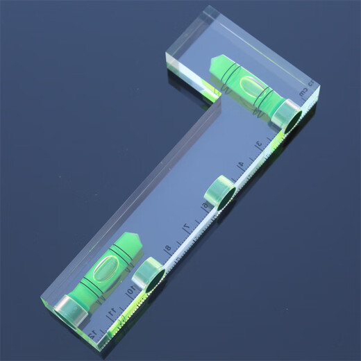 LDVEP fully transparent strong magnetic L-shaped spirit level 120mm green bubble