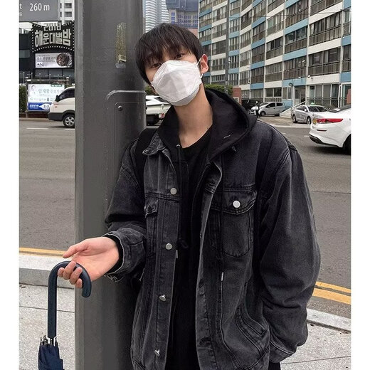 Cha Bailun CHELDBAILANNC denim jacket for men 2025 autumn Hong Kong style ripped American high-end loose student handsome trendy jacket for men Y1108 blue XL