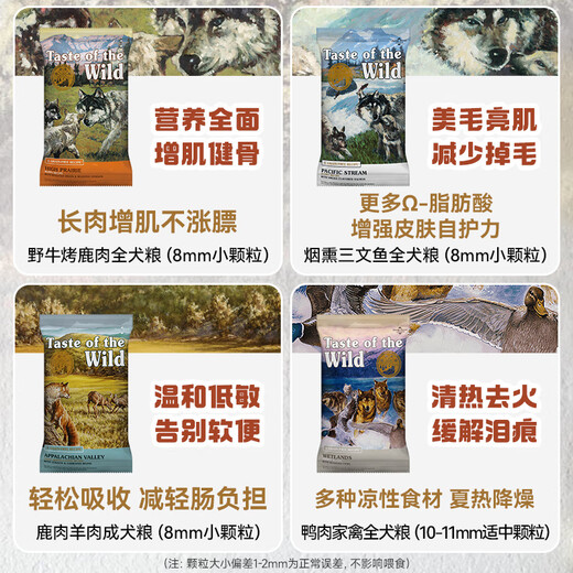 TASTE OF THE WILD American version of grain-free dog food bison salmon dog food salmon blueberry small grain whole dog food 50g*3 bags