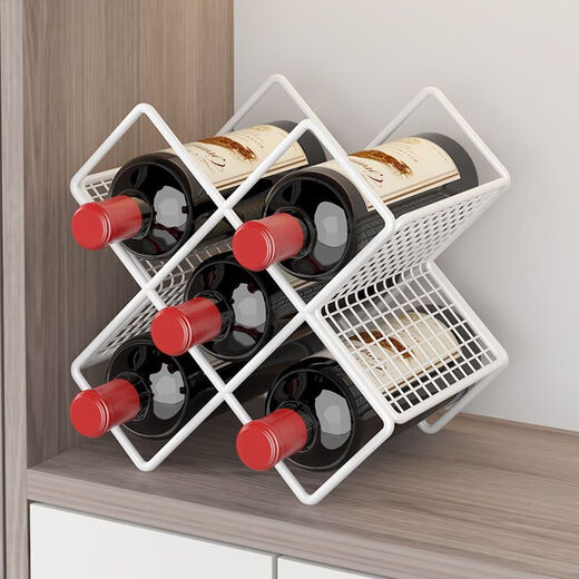 Tanbeiman Red Wine Display Rack Red Wine Rack Creative Light Luxury Modern Simple European Wine Cabinet Rack Ornament Wine Rack Display Rack Wine Rack Holder Black Double Pack