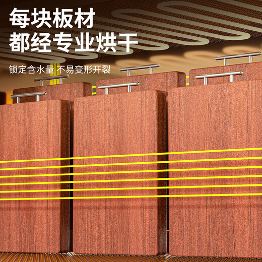 Ebony solid wood antibacterial and mildew proof home kitchen special double-sided wooden cutting board chopping board knife sticky cutting board ebony solid wood 40*28*2.5cm antibacterial and mildew proof