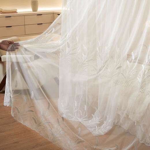 Yusenyi ethnic style bed and breakfast hotel bed curtain bracket single palace mosquito net Mailang mosquito net with black walnut bracket 1 point 82m 4 feet bed