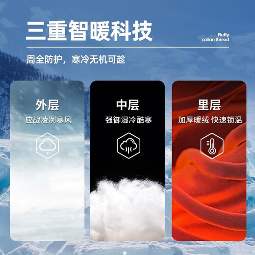 C.MATK lamb velvet cotton coat men's winter new thickened cotton coat jacket men's stand collar windproof feather puffer jacket black-B XL