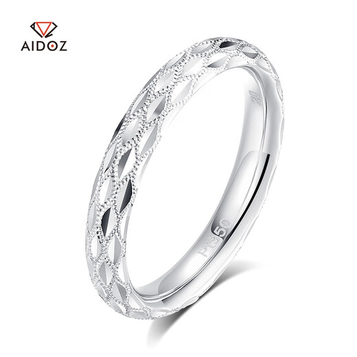 Aido diamond pt950 platinum snake pattern ring platinum new fashion super shining men and women couple ring 14# 3.2-3.4g