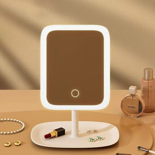 Youpin makeup mirror portable and detachable LED smart light-emitting makeup mirror square mirror powder with light three colors and three gears/clear imaging