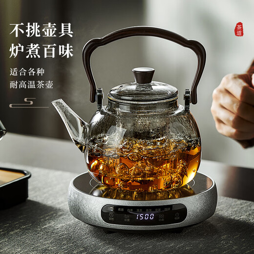 Clay teapot glass teapot tea kettle large capacity electric ceramic stove special thickened kettle home office drinking tea