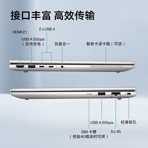惠普（HP）战66七代 八代 锐龙版轻薄笔记本电脑 商务办公学习网课游戏娱乐长续航 AI 高性能定制 R5-7535U 14英寸 指纹识别 16G内存1T固态