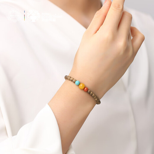 Potala Palace Qinan Agarwood South Red Beeswax Green Pine Bracelet Wooden Toy Transfer Bead Bracelet Men's and Women's Birthday Gift