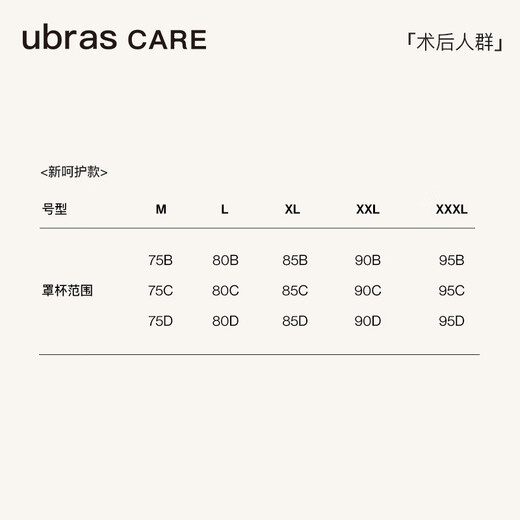 UbrasCARE's new postoperative special front-opening seamless underwear, prosthetic breast bra, skin-friendly M