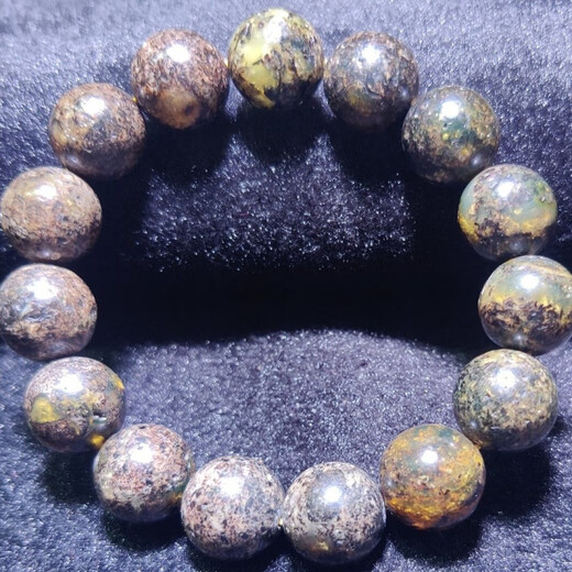 Ten-leaf natural medicinal amber bracelet, old medicine king amber, imperial beeswax Buddha beads 14+ Bodhi waist chain, natal Buddha play plate, natural medicinal amber bracelet 14mm+