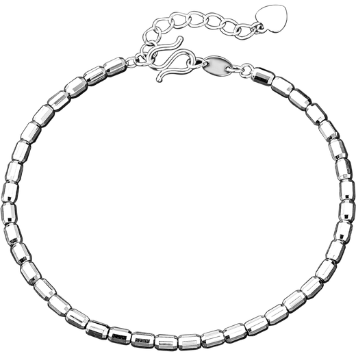 Duozun pt950 genuine platinum bracelet for women, platinum sugar cube bracelet, new bracelet, Valentine's Day birthday gift for girlfriend, 6.4g/length 16-19cm adjustable