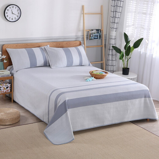 Luo Shengkaili old homespun cotton old coarse cloth mat three-piece set summer folding air-conditioned mat green 250*250 (mat + double pillowcases)