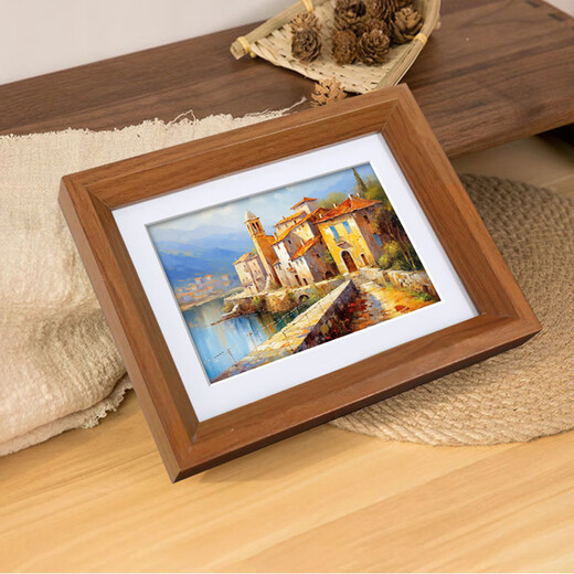 Cuttlefish 7-inch wooden photo frame empty frame photo frame table hanging wall couple wedding photo wall photo frame New Year gift