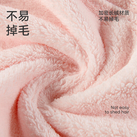 Jieyu still water dry hair cap for women super absorbent, quick-drying and thickened 2025 new dry hair artifact Baotou towel shampoo shower cap Peach Blossom Powder