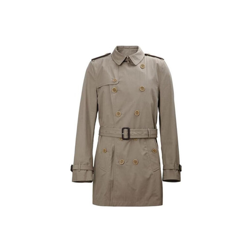 BURBERRY新年礼物博柏利 纯色宽松双排扣风衣 男款 卡其色 卡其色 M