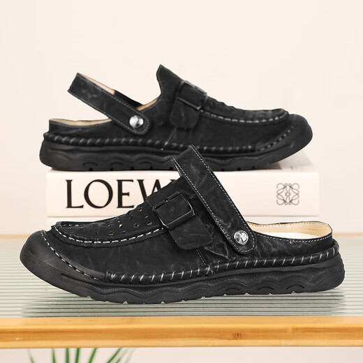 Sandalen Herren trendy Outdoor Sports Kleidung Bag-Toe Casual Schuhe Pantoffeln 2025 Neue Sommer atmungsaktiven Männer Beachschuhen braun [Mikrofaserleder A673] 47