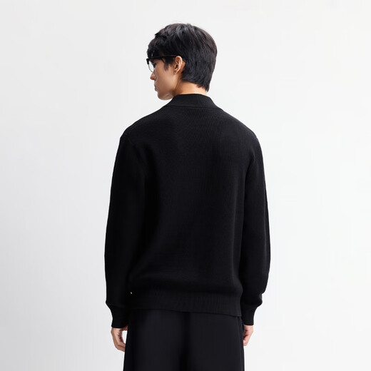 JACK&JONES Yiqiyingyun Men's 25th Winter New Half Turtle Collar Bottoming Knitted Sweater Pullover Men's Machine Washable E43 Black M 175