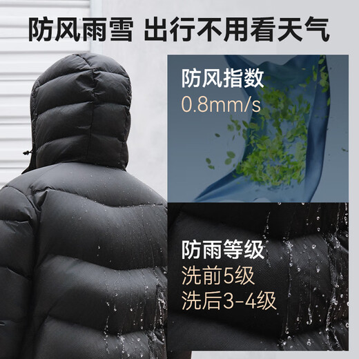 Made in Tokyo 25 winter sports cold-proof MAX hooded bread short down jacket three-proof warm men's and women's jacket black XL