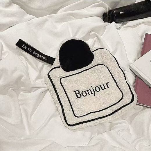 Gong Qin French style hand towel hanging absorbent home coral velvet towel kitchen bathroom thickened hand towel cute souvenir Camellia series 3 pack