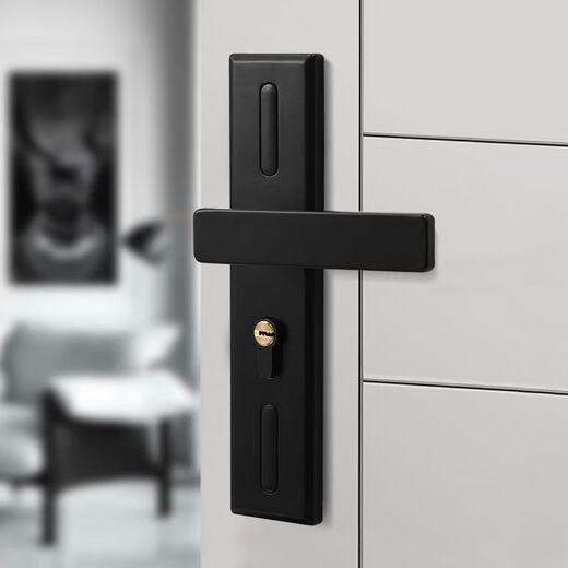Puerta de dormitorio de Hualeji Localización de la puerta de interior de la puerta universal de madera de la puerta de madera Manija de mango manija de la mano sin modificación A13548 Cobre Carry Body Lock Corés 3 llave 35-50 mm