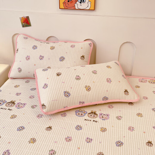 Nanjiren cotton bed cover double-sided one cotton one velvet thickened milk velvet bed sheet 1.5m