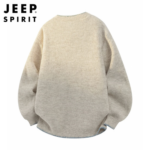 JEEP SPIRIT Jeep American style lazy style sweater men's autumn and winter Henry collar casual sweater jacket dark army green XL