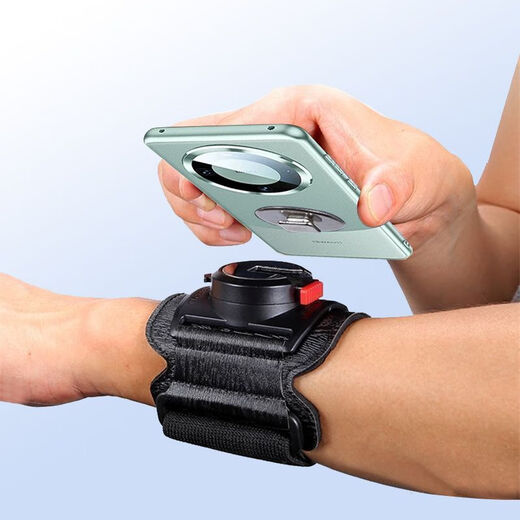 Mo Peng wrist mobile phone holder new high-end metal frame for the driver to disassemble electric bicycle rider arm bag 01 (long strap) recommended arm style + fork buckle 1 in winter