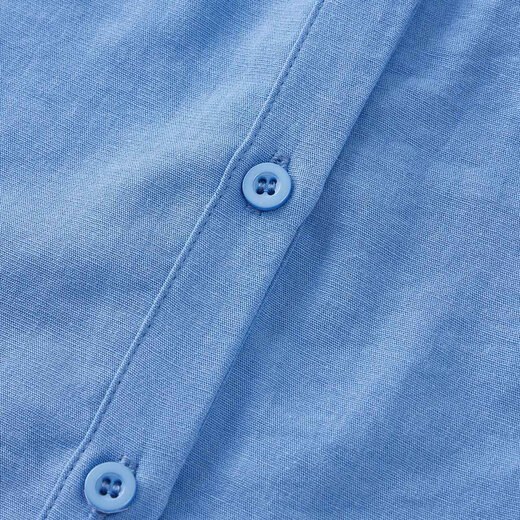 IEF/Aiyifu 2025 new autumn Korean style fashion casual temperament versatile commuting solid color V-neck shirt Royal Blue S