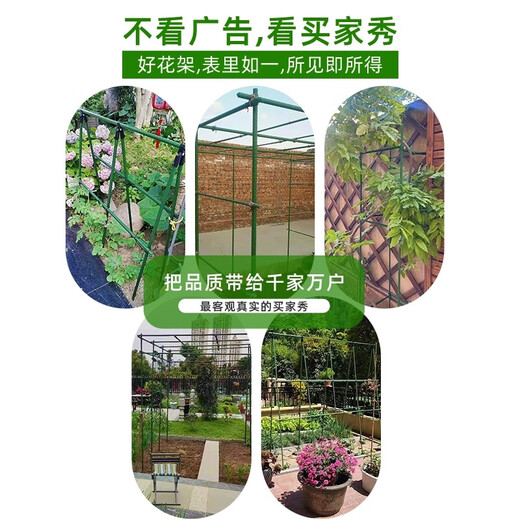 Pflanzenkletterständer Gurkenbohnen Tomatenstand Pflanzentruppungsstange Blumenständer Garten im Freien im Freien Durchmesser 16mm Länge 210 cm [10 Stück]