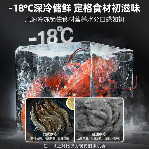 Royalstar 301 liter four-door French refrigerator, first-class energy efficiency, energy-saving, energy-saving, household large-capacity, ultra-thin embedded refrigerator, multi-opening cross door, three-temperature middle door, soft freezing, 301 liters, gray French, first-class energy-saving, 53 cm ultra-thin embedded refrigerator